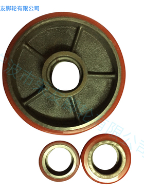 液压叉车轮后轮70x60 80x70前轮160 180 200x50铁芯聚氨酯PU脚轮