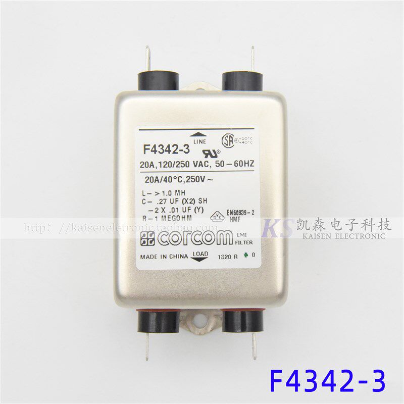 F4342-3 20A 摇头灯舞台灯光设备 Corcom VDE UL CSA抗干扰滤波器