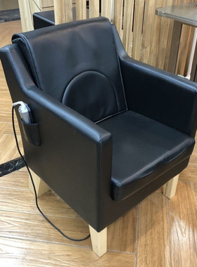 新款理发店剪发椅美发椅高档发廊专用带按摩椅烫染烫发休闲等候椅