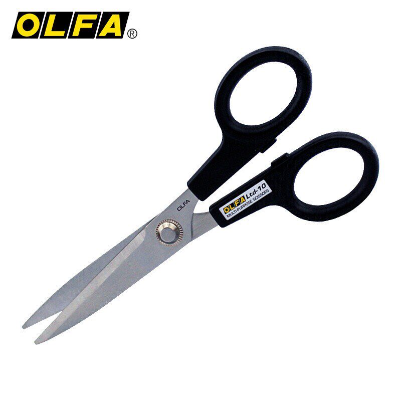 OLFA爱利华日本进口多用途防锈锋利剪刀不锈钢剪纸布艺剪刀LTD-10