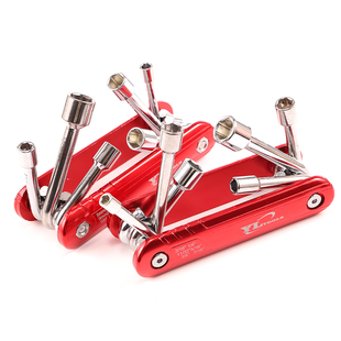 折叠套筒工具组合套装 英制折叠套筒扳手铝合金手柄家用小工具组套