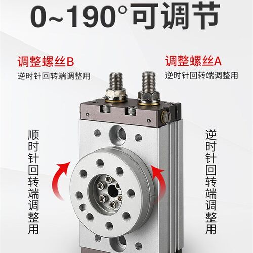90度180度气动HRQ摆动旋转气缸MSQB-3A7A10A20A30A50A70A100A200A