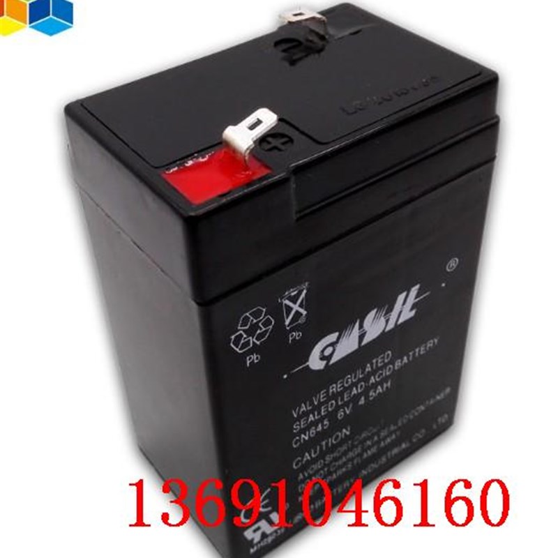 CASIL蓄电池GN645 6V4.5AH 童车电子称 台秤 地磅秤 计价秤用电瓶