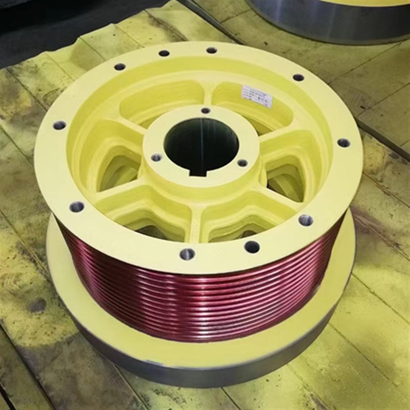 蒂森电梯曳引轮蒂森PMS280PMS300主机曳引轮PMS原装主机轮抱闸轮