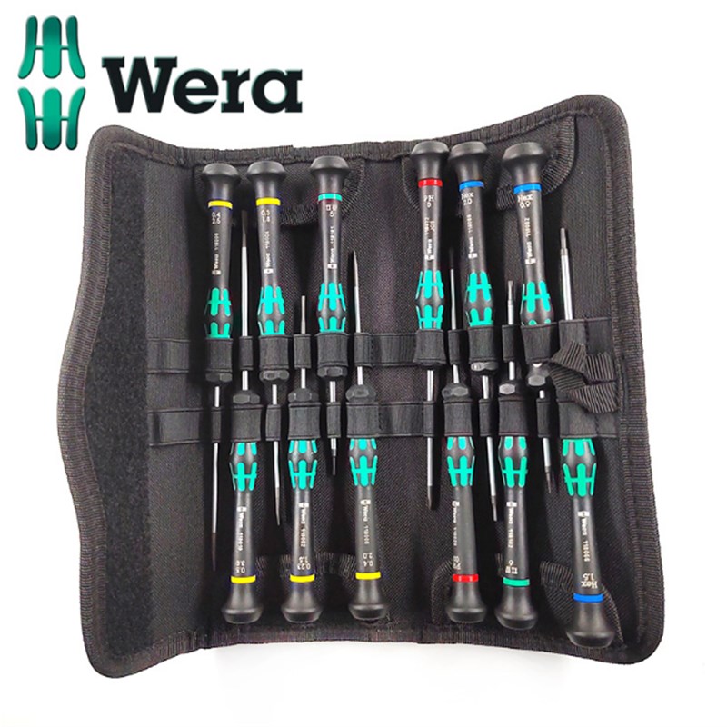 德国wera维拉进口12支装笔记本眼镜手机精密螺丝刀卷包套装螺丝批