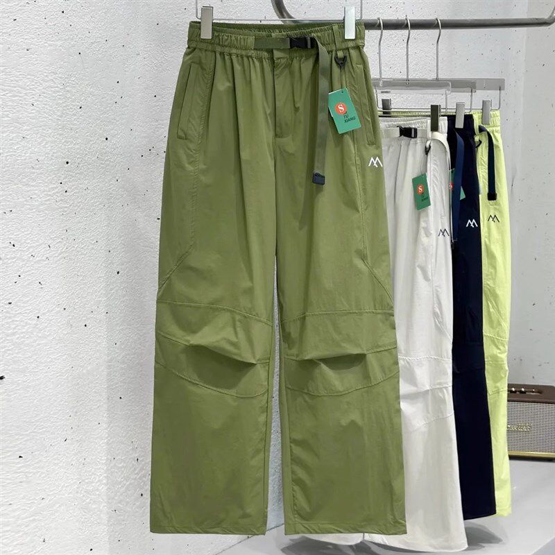 大厂订单!男女款户外山系轻薄透气防泼水直筒束脚冲锋Y裤伞兵裤夏