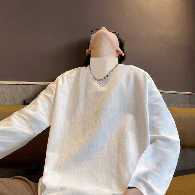 半高领发热暖绒T恤衫男款修身长袖2025保暖双面德绒内搭打底上衣