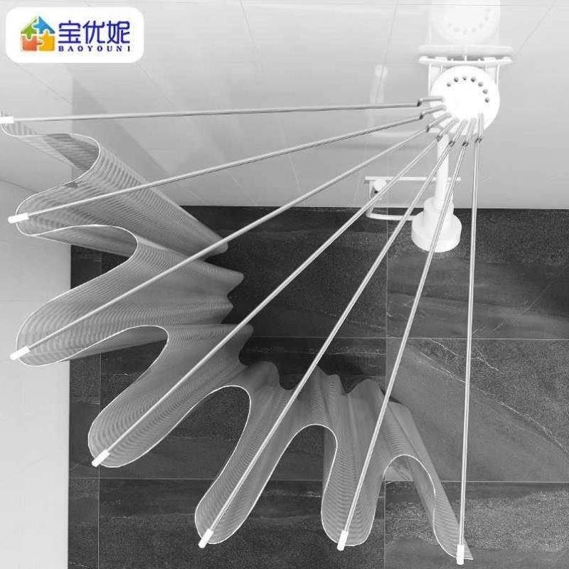 拐弯UL浴间打孔半圆支撑浴帘杆免可折叠转角套装异不锈Z钢弧型扇