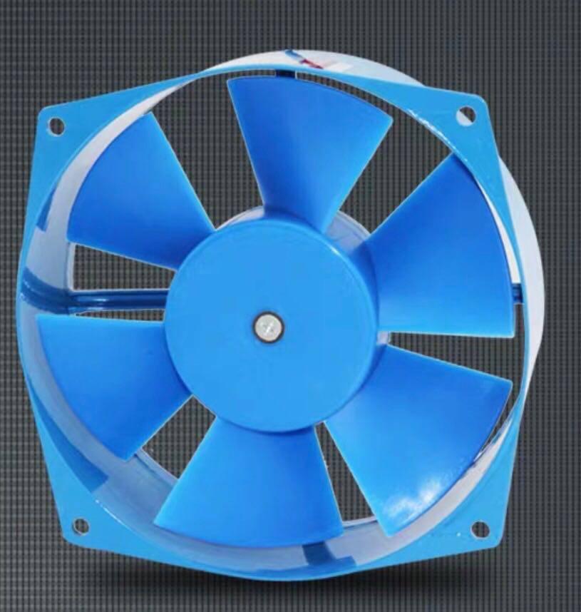 配电柜散热风扇AC220v 工业小风扇 静音轴流风机 200FZY2-D蓝色
