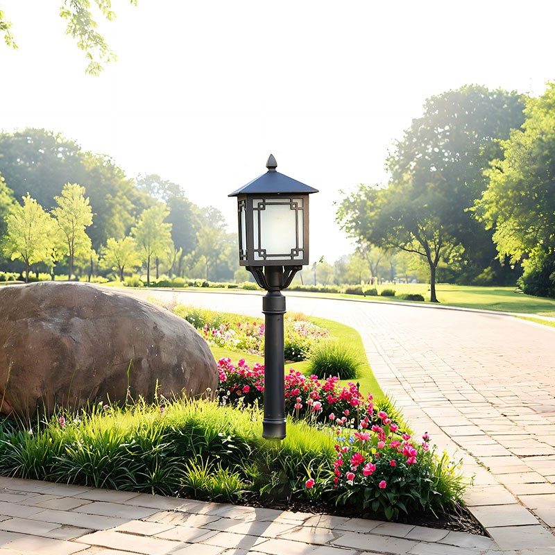 新中式太阳能灯户外庭院灯防水B草地灯地插家用花园别墅草坪灯