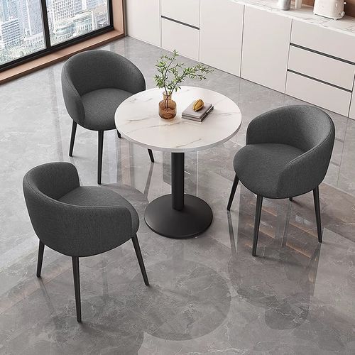 商务轻奢洽谈休闲小圆s桌阳台洽谈桌椅组合办公简易接待茶几