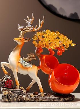 福鹿工艺品直销摆件家居装饰新中式乔迁礼物创意客厅玄关酒柜工艺