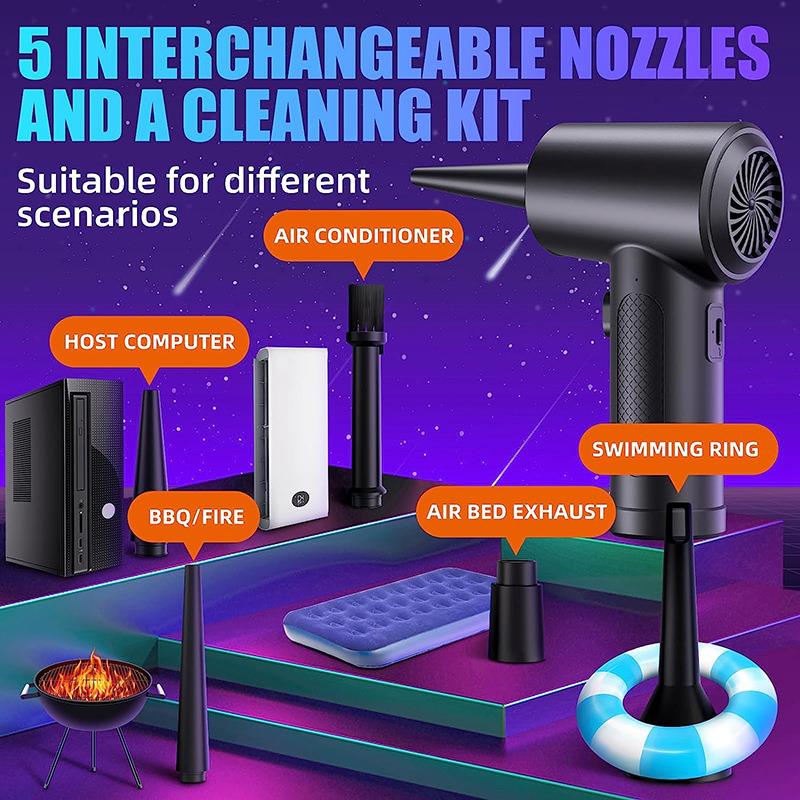 爆款暴力涡轮风扇便携式吹尘器多功能车载吸尘器无线电动暴力风扇