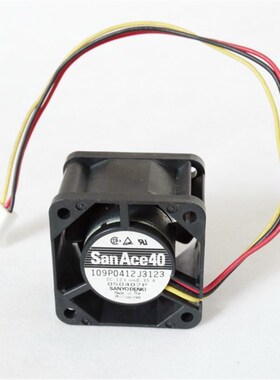三洋 109P0412J3013 12V 0.35A 4028 双滚珠 变频器散热风扇 4CM