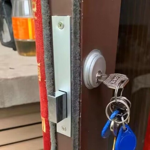 通用型肯德基门锁玻璃门锁锁头双头锁芯双头面有框配件型材门锁胆