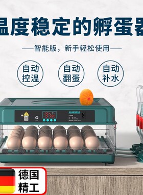 孵化器小型全自动孵化机家用型智能孵蛋器芦丁小鸡鹌鹑鸭鹅孵化箱