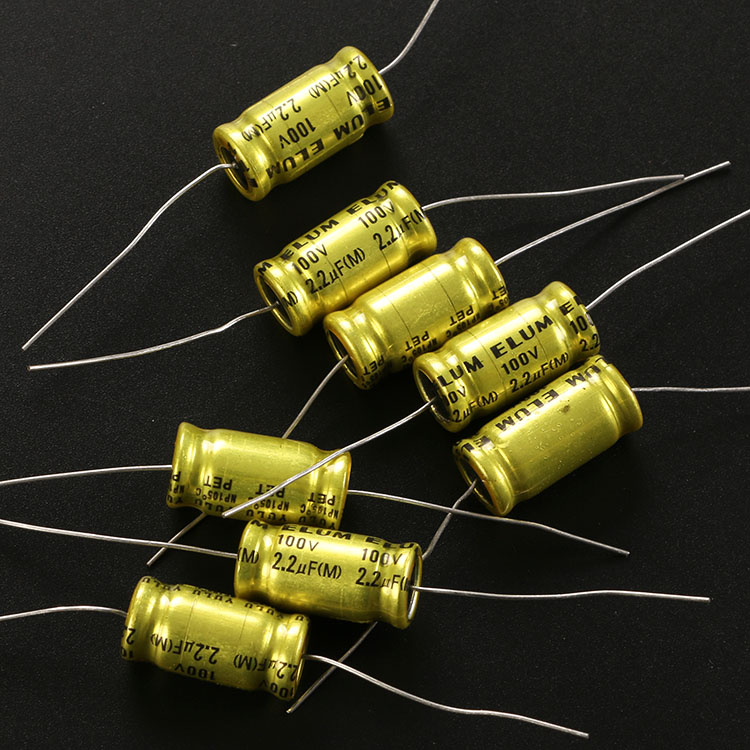 2.2UF 100V 轴向音频发烧电容 分频器 耦合电容音频电容