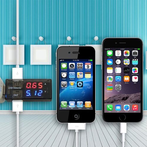 USB电流电压表尾插检测仪器 双数显数字手机充电头usb监测仪器