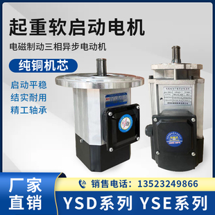 YSE系列软启动电机起重机行车大车0.8KW 1.5KW三相异步运行电动机