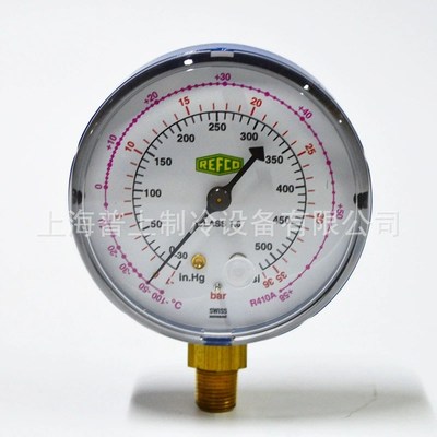 原装威科REFCO R410A空调雪种加氟压力表 冷媒加液表头 class1.6