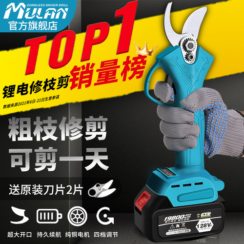 德国电剪刀剪树枝果树电动修枝修剪充电剪子锂电剪枝神器园林专用