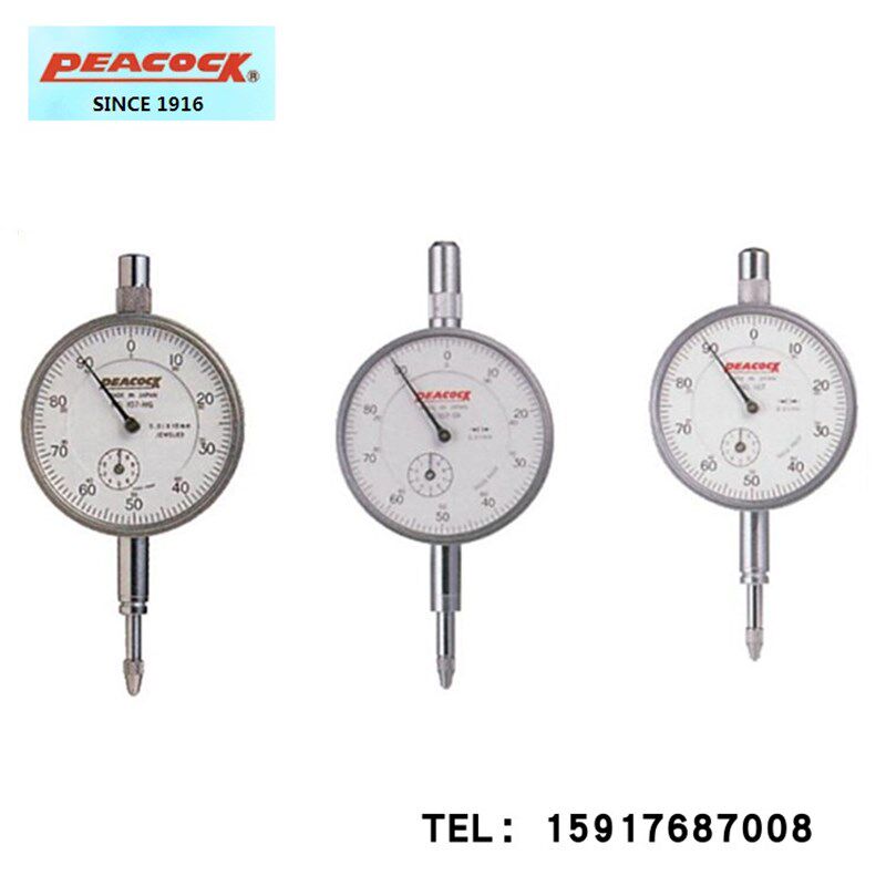 现货日本孔雀PEACOCK百分表10mm指针式针百分表107F NO.107