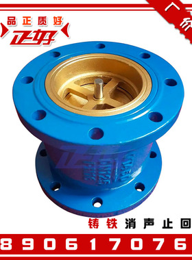 HC42X-16球墨铸铁法兰消声止回阀 立式静音弹簧单向逆止阀2寸DN50