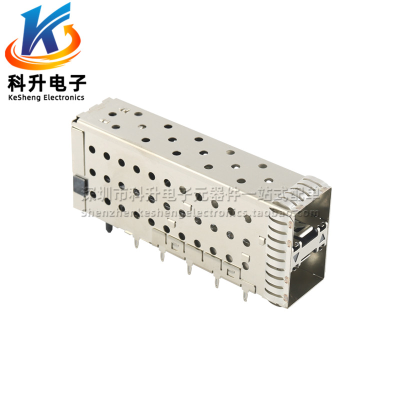 1-2007492-7  进口 2x1双口光纤接口外壳插座 双层 SFP笼子连接器
