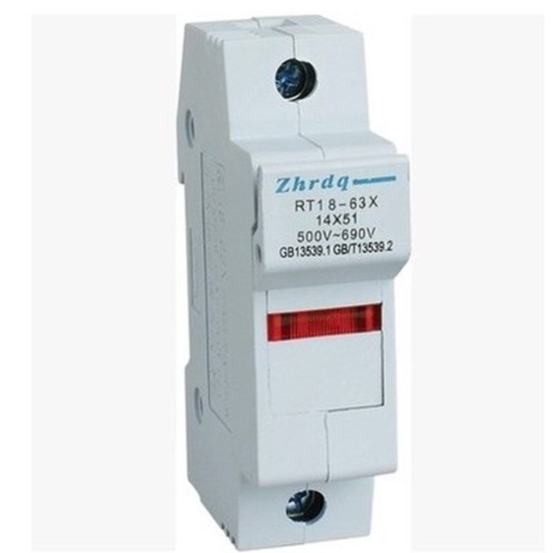 正浩 RT18-63X 1P 导轨按装保险丝熔断器底座 带指示灯 加厚铜件