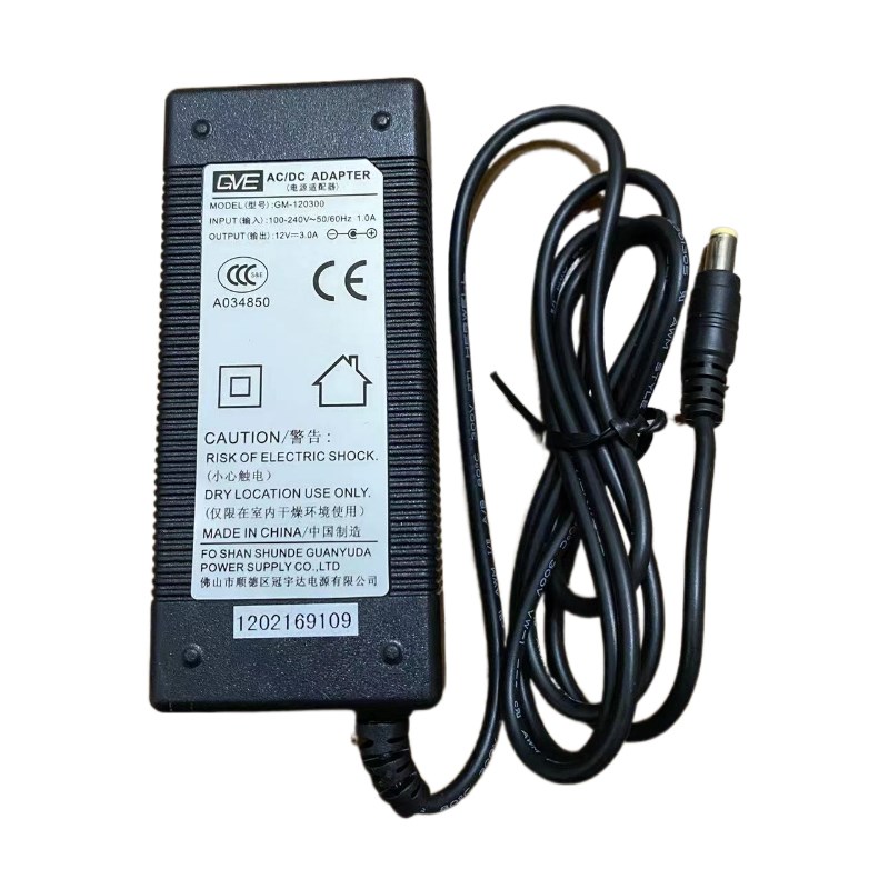 原装冠宇达GM-12300联想AOC液晶显示器电源适配器12V=3A充电器