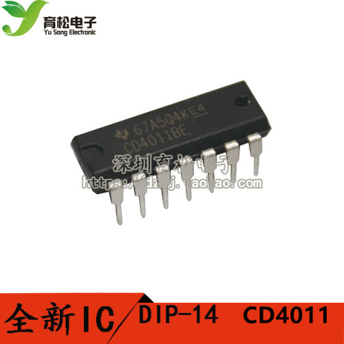 CD4011BE CD4011 HEF4011 四2输入端与非门 DIP-14