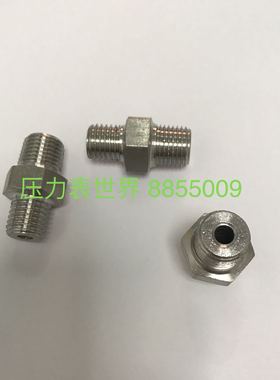 M12x1.5-G1/4 不锈钢双外丝变径接头 转换接头 外径11.5mm 和13mm