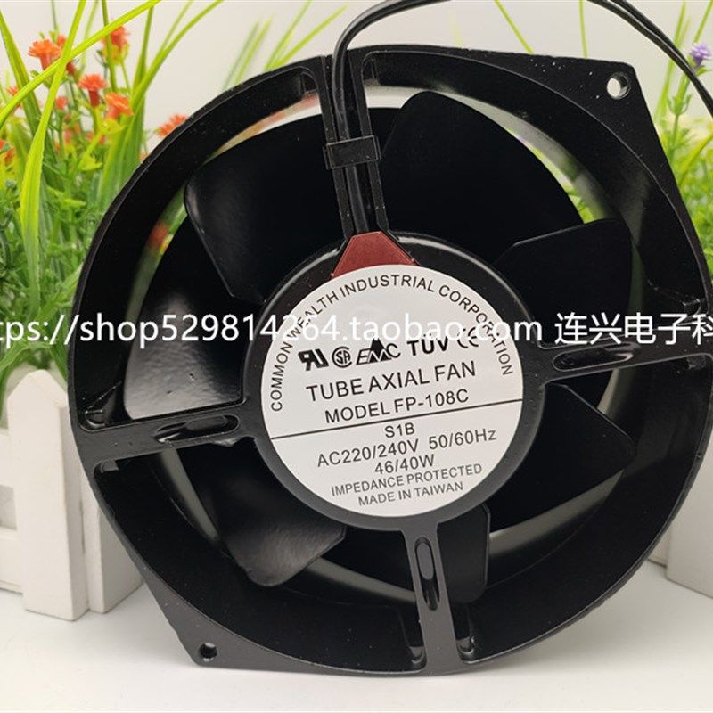 全新进口Commonwealth 台湾三协 FP-108C S1B 220V 散热风扇风机