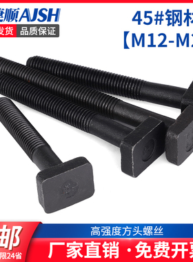 AJS 45#钢台湾方头T型螺丝/模具压板螺丝/T形螺栓螺杆/M12162024