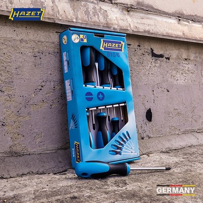 德国进口螺丝刀套装哈蔡特HAZET一字十字螺丝批改锥套装6件套