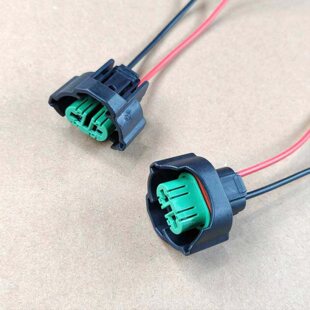 耐高温H11插座大灯雾灯H8灯泡底座h9插座插头雾灯座大灯插座h8座