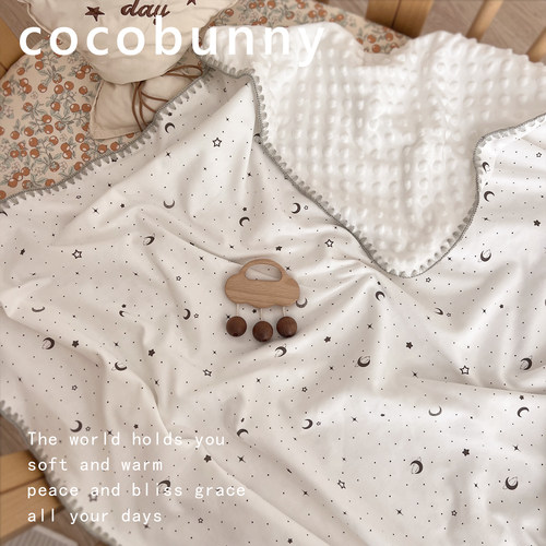 cocobunny婴儿豆豆绒盖毯