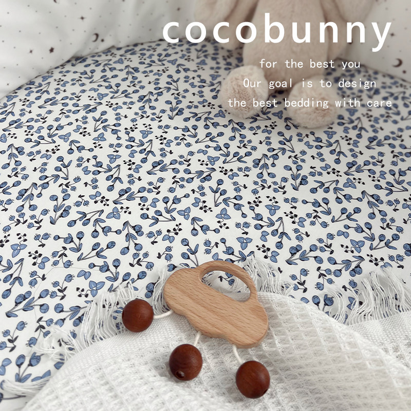 cocobunny婴儿床笠a类针织棉新生儿纯棉透气床单拼接床通用床罩套
