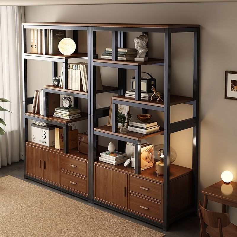 书架书柜储物柜一体靠墙铁艺置物架办公室隔断屏风陈列产品展示柜,农用物资,苗木固定器/支撑器,淘宝优惠券,粉丝福利购,淘宝优惠卷