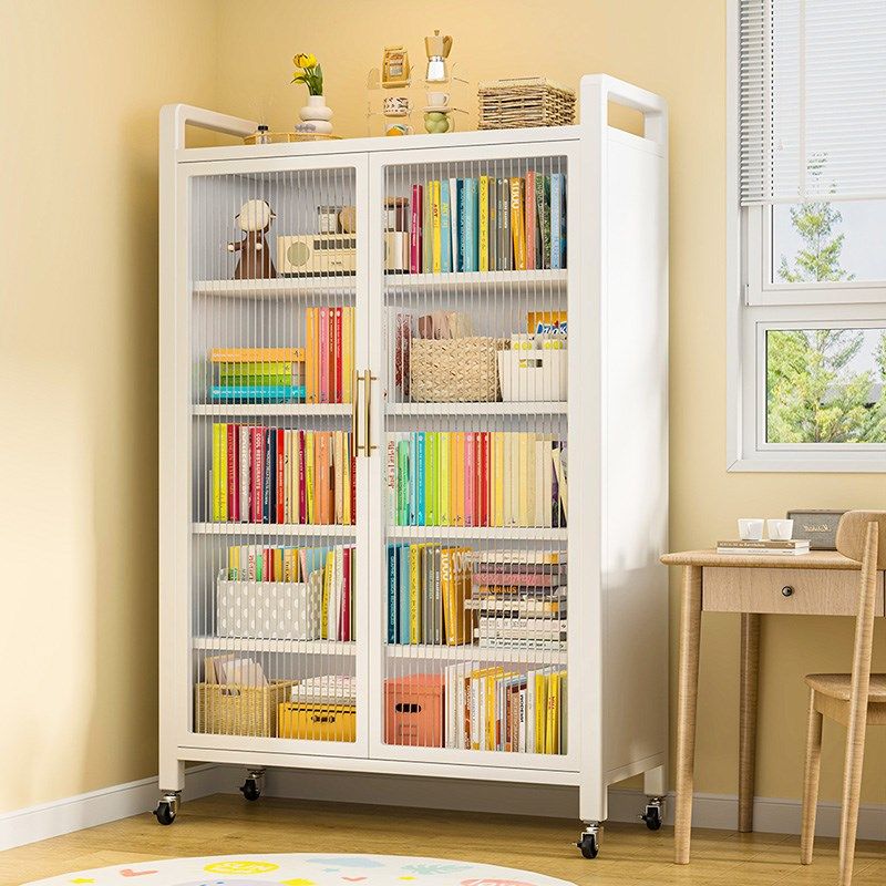 钢制书柜置物柜带门防尘儿童书架落地家用客厅多层展示储物收纳柜,农用物资,苗木固定器/支撑器,淘宝优惠券,粉丝福利购,淘宝优惠卷