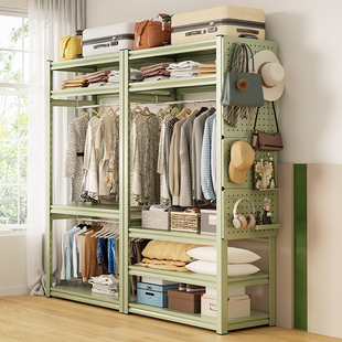 波丽美简易衣柜DIY开放式 衣帽间架子组合衣架置物架彩色货架衣柜