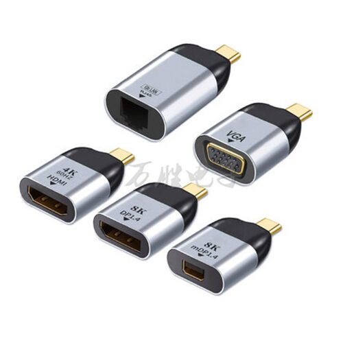 type-c转hdmi8k高清线DP转接头mdp 60HZvga转接头3.1千兆rj45网口