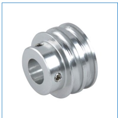 圆皮带用滑轮 双联型ENS51-40 ENS61-50 双槽滑轮 双槽圆带皮带轮