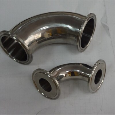 316L卫生级快装弯头不锈钢卡箍式90镜面弯头卡盘法兰冲压直角弯