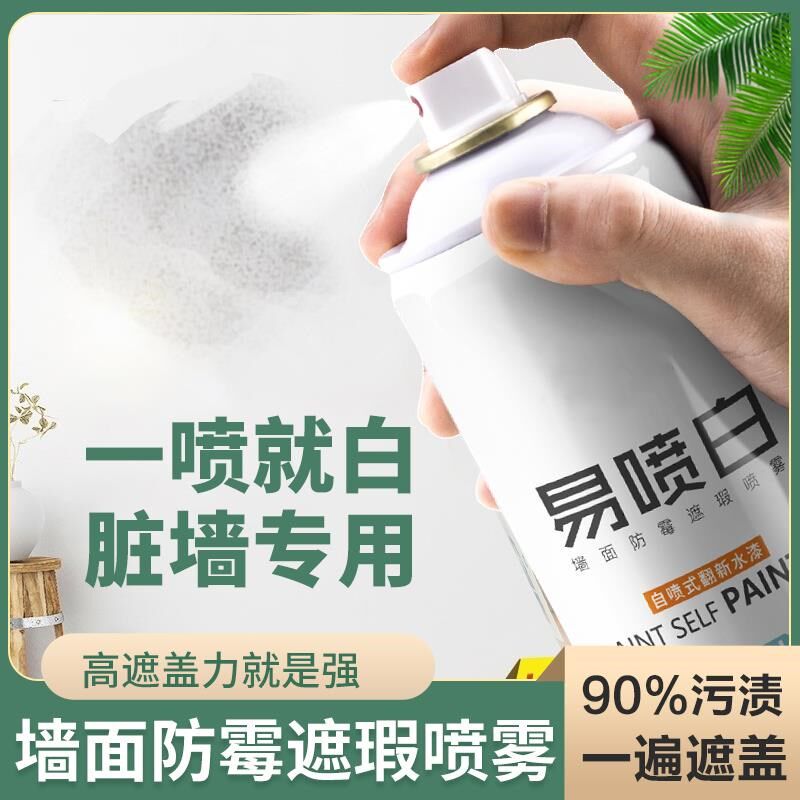 防水补墙膏墙面墙布墙纸除霉剂白色翻新自喷漆脏污遮盖防潮修补剂