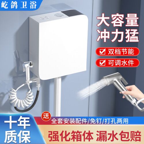 蹲便器节能水箱家用卫生间厕所冲水箱马桶蹲坑冲水器蹲厕便池套装