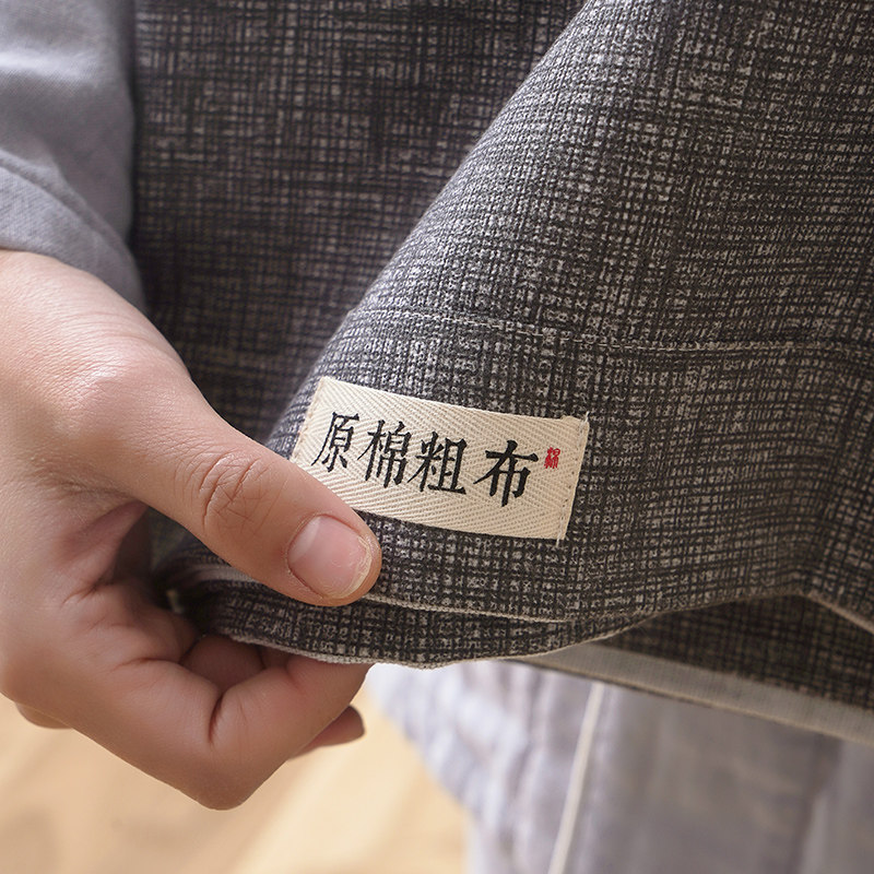 老粗布床单单件纯棉被单100全棉厚单子男棉麻亚麻凉席三件套夏季,