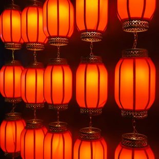 新款 饰灯笼串 中式 婚庆道具灯笼屏风背景墙汉唐婚礼布置舞台墙面装