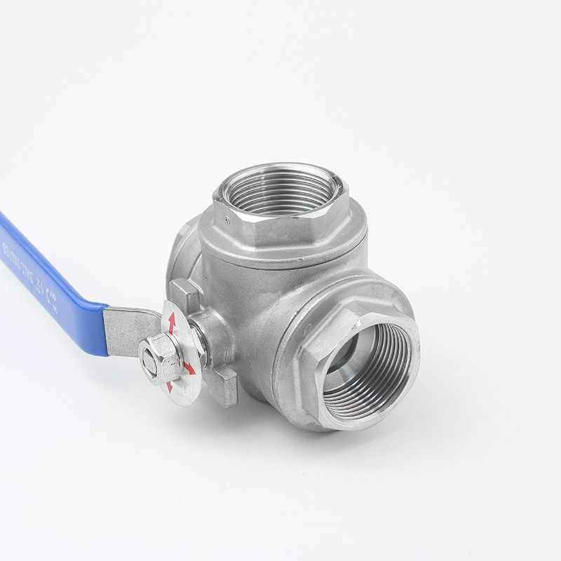 Q15F-16/25P三通304不锈钢T型丝扣球阀DN15-80工业设备控制分流阀