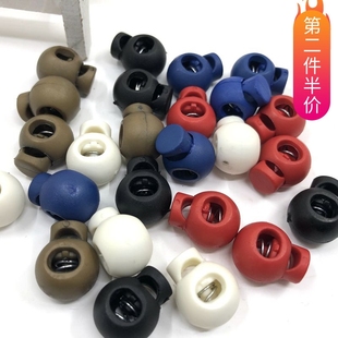 圆型塑料弹簧扣松紧带抽绳帽绳卡扣锁扣调节绳止吊扣绳扣 锁扣绳